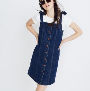 Madewell tie strap denim dress